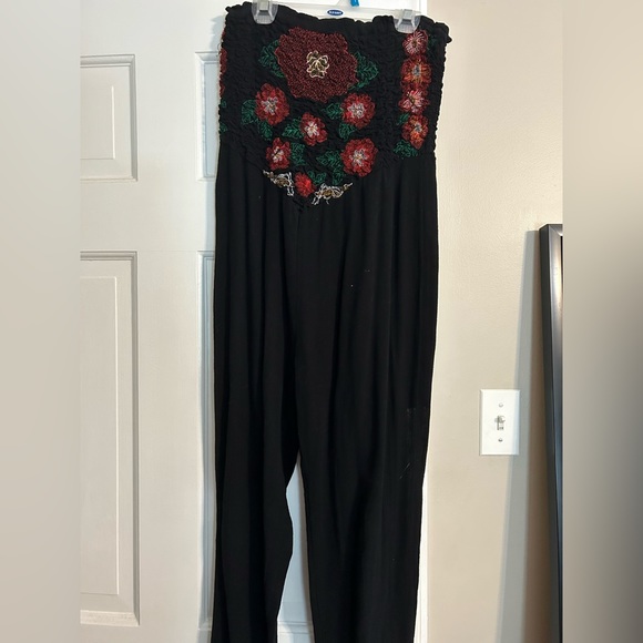 Free People Karan Strapless Smocked Jumpsuit - Picture 2 of 5